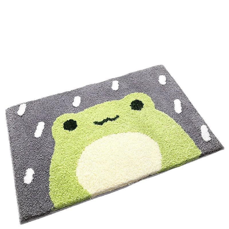 Bathroom Door Water Absorbent Floor Mat Home Cute Animal Pattern Non Slip Rug Toilet Entryway Foot Mat For Bathroom Use