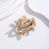Ethnic Style Brooch Pin Unisex Dragon Shape Rhinestone Inlaid Enamel Pin