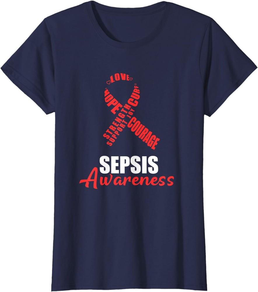 Sepsis Awareness Support Warrior Survivor Support Ladies  Crewneck T-Shirt Unisex T-Shirt XXXXL
