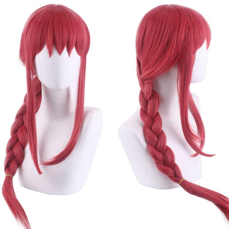 Anime Chainsaw Man Makima Cosplay Wig Synthetic Party Red Role Play Wigs
