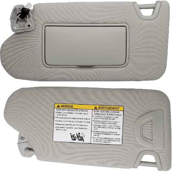 NHILES Left Driver Side Sun Visor Compatible With Nissan Altima 2013 2014 2015 2016 2017 2018 With Light, Without Sunroof 96401-3TA2A Color Gray