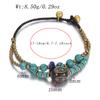 Ethnic Nature Stone Nepal Copper Beads Bracelet Women Men Vintage Tibetan Buddhist Mantra Hand Prayer Wheel Bracelets Zircon