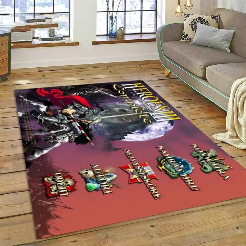HD Heroes of Might and Magic Retro Games Rug Carpet for Living Room Bedroom Decor,Floor Mat Non-slip Decoration for Sofa Doormat