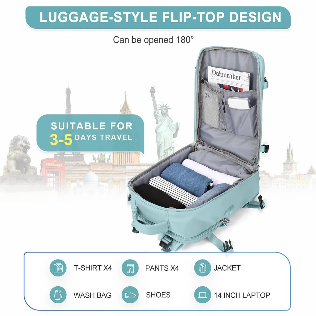 Large Travel Backpack for Men Women Laptop Backpack 14 Inch Laptop Bag for School Work Anti Theft Business Backpack 35L