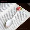 Ensemble de Vaisselle Romantique en Forme de Cœur pour Fille, Bol Créatif Fleur de Baie, Assiettes, Cuillères, Mug, Tasse à Thé de l'Après-midi, Usage Domestique
