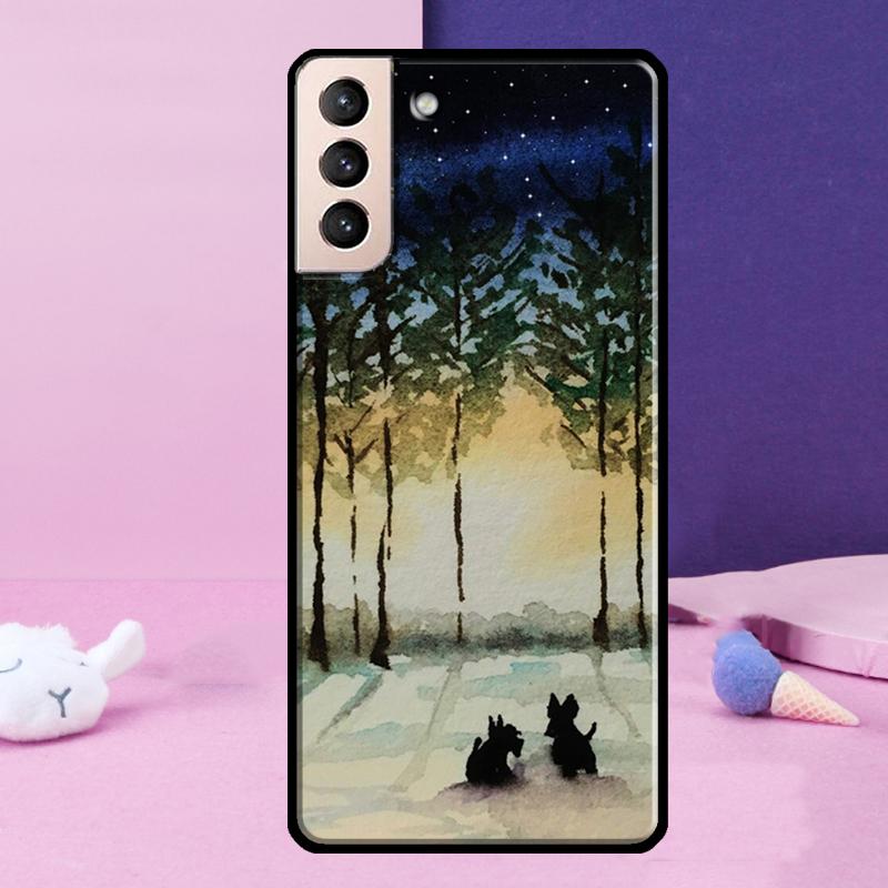 Westie Scottie Scottish Terrier Phone Case For Samsung Galaxy S25 Ultra S24 S23 Ultra S9 S10 S20 S21 S22 Plus S24 FE Cover