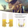 Pair Breathable Anti Bee Anti Sting Bee Gloves Long Sleeves Elastic Cuff with Mesh Beekeeper Protective Tool(XL )
