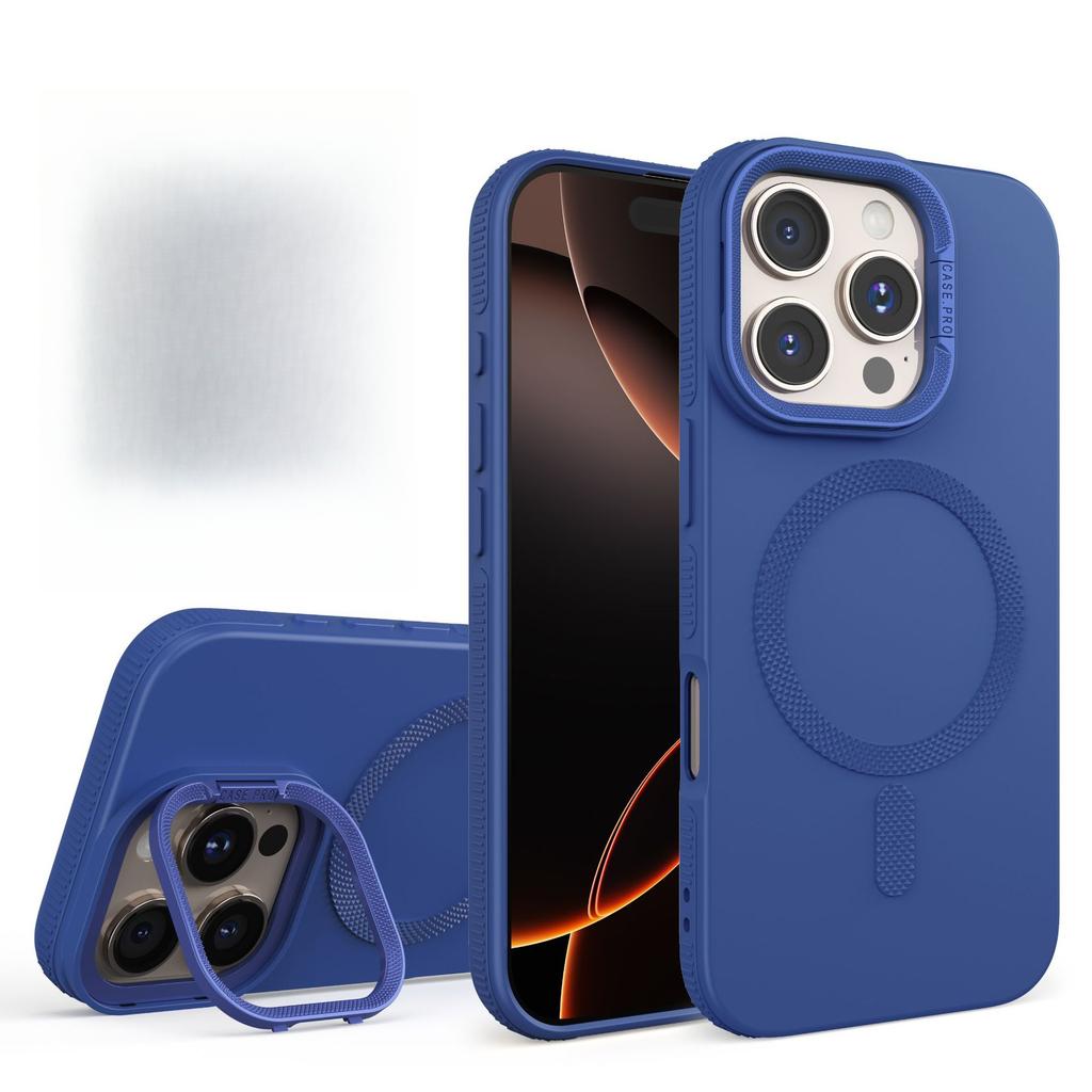 Applicable To IPhone 16 Lens Holder Mobile Phone Case Magnetically Absorbed Apple 14/15 Promax Silicone Matte Skin Feeling