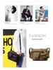 High-End Men's Retro Canvas Messenger Backpack & Shoulder Sports Bag