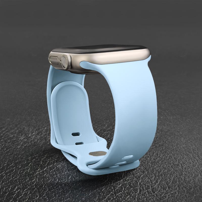 Sport Silicone Strap For Apple Watch Bands 44mm 46mm 42mm 45mm 41mm 49 40mm Correa Bracelet iWatch series 10 11 9 8 7 ultra 3 SE