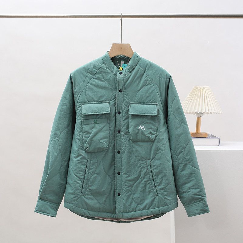 Outdoor Mountain-Style Functional Stand-Collar Padded Work Shirt Jacket for Men, Winter Cotton-Padded Jacket, Foreign Trade Men's Cotton Clothing