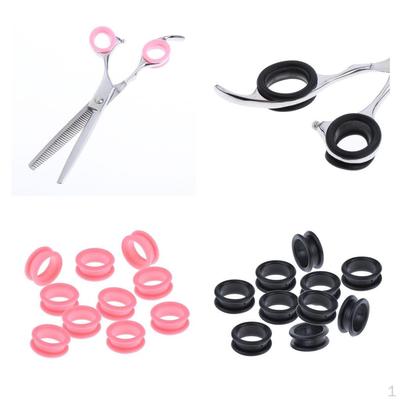 20x Silicone Barber Hair Shears Scissors Finger Thumb Rings