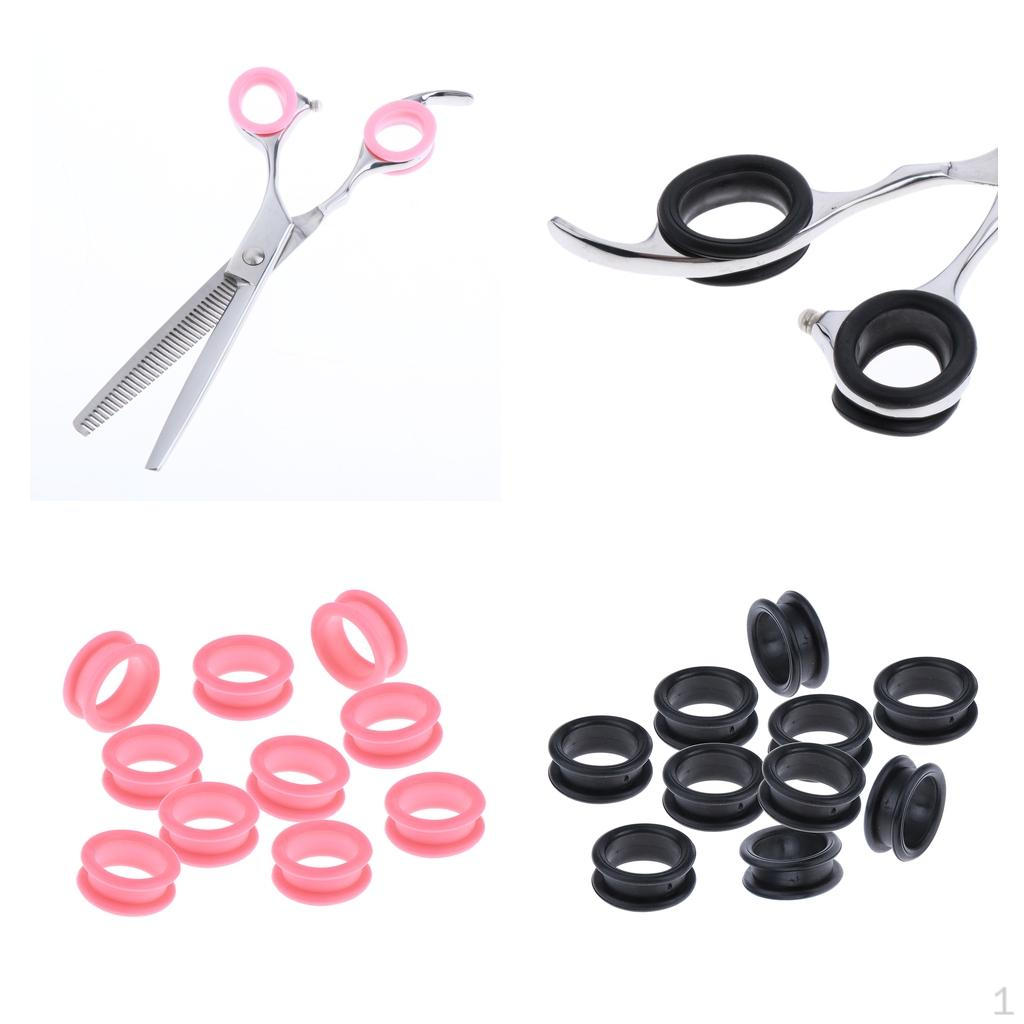 

20x Силиконовые парикмахерские ножницы, кольца для пальцев и больших пальцев