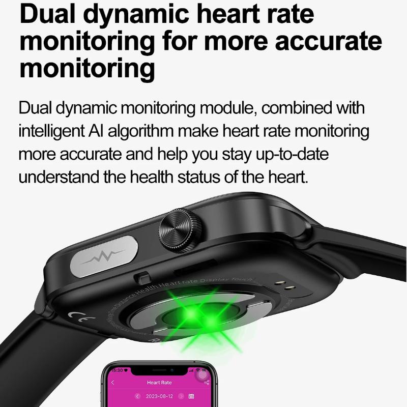 2025 Nowy Smartwatch EKG+PPG Męski Monitor Zdrowia Lipidów Krwi Kwasu Moczowego Połączenia Bluetooth Mikrofizyczne Badanie Zdrowia Smartwatch