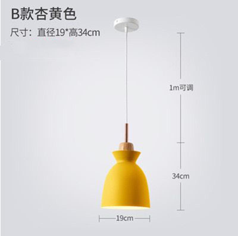 Nordic Lamps Simple Modern Macaron Living Room Chandelier Restaurant Dining Table Single-head Milk Tea Shop Lighting Chandelier