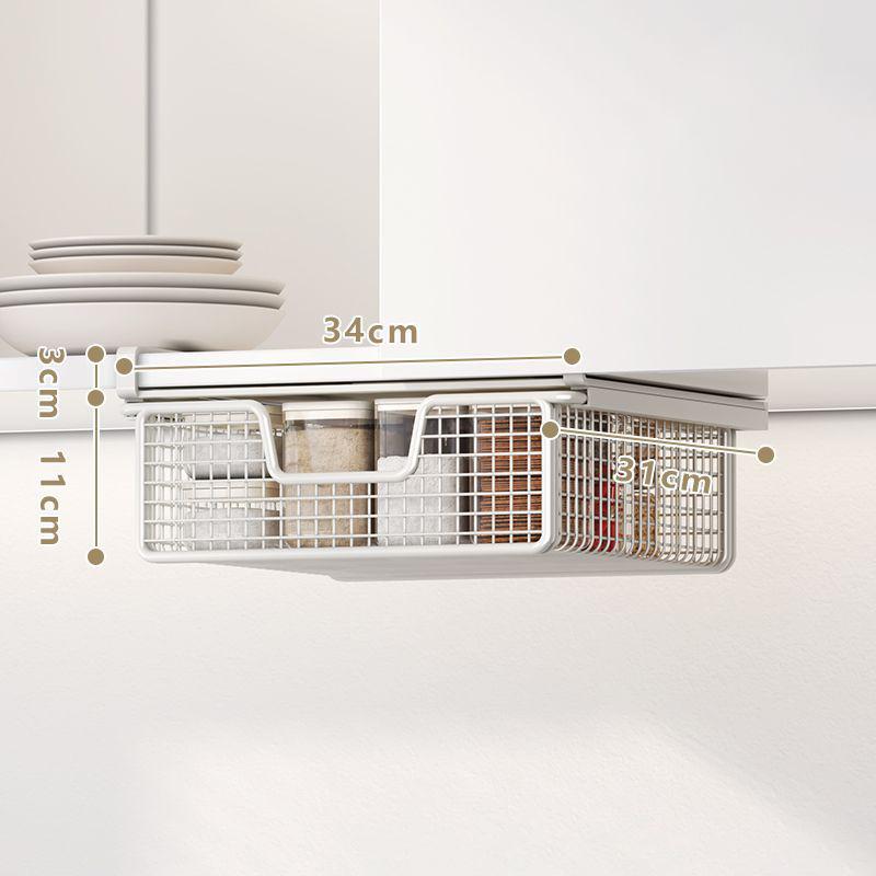 Wire Mesh Storage Basket Organizer Home Decoration Hanging Pullout Drawer for Dining Room Counter Bedroom Under Desk Pantry New