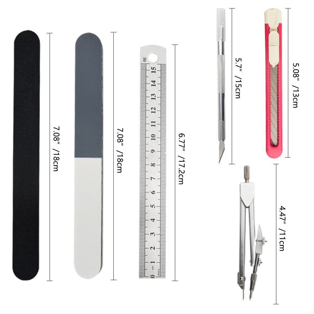 WMYCONGCONG Plastic Model Tool Tool Set for Plastic Includes Precision and a Knife Spare with Storage Box 81-Piece Set, Beginner's Modeling,