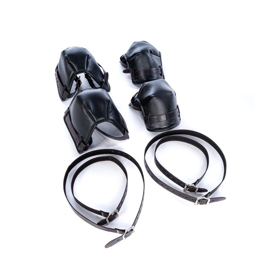 Five-Piece Kinky Pet Play Set: Crawling Suit, Kneeling Gloves, Dog Headgear, Knee Pads, Limb Restraints