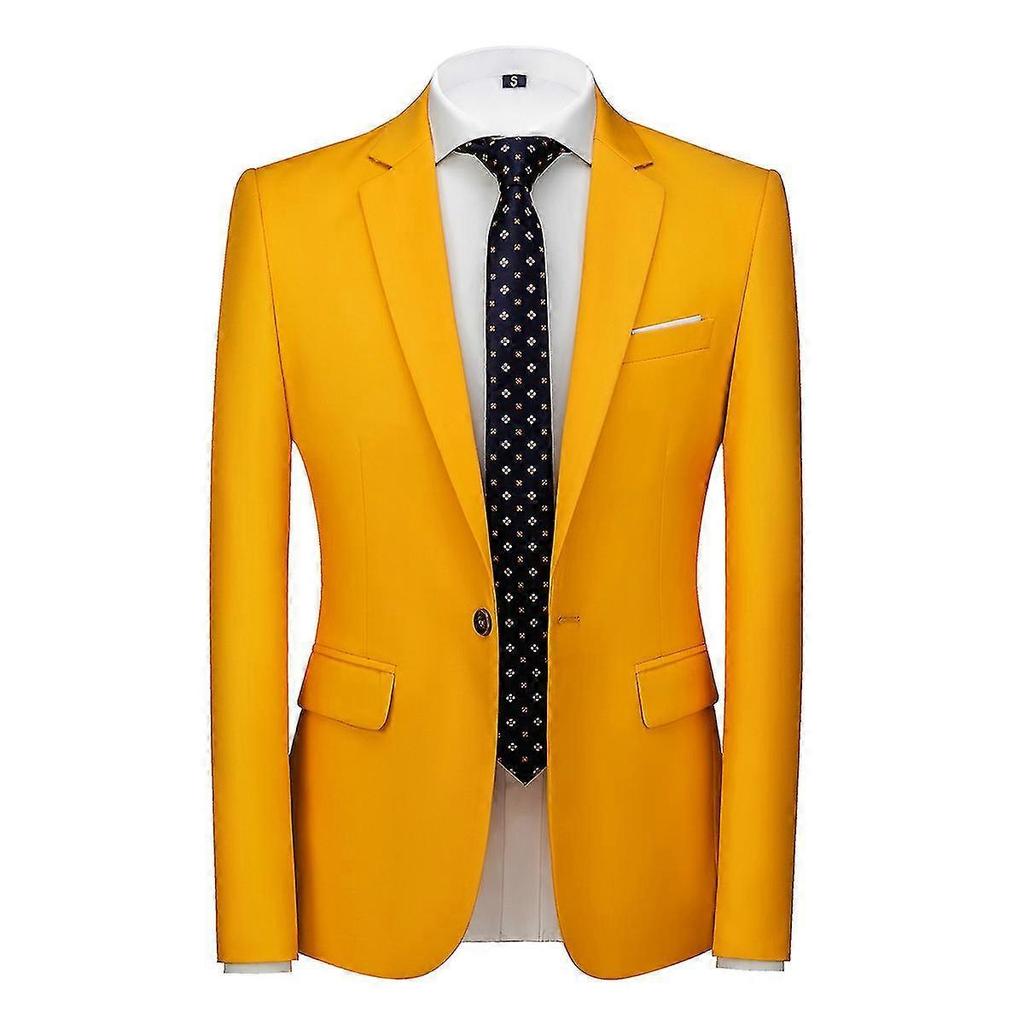Mile Men's 3 Pieces Suit Elegant Solid One Button Slim Fit Party Suit Sets