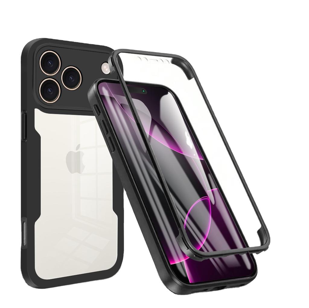 360 Full Body Clear TPU+PC Shockproof Cover with Cartoon Design for 17/16/15/14/13/12/11 Pro Max/Mini/XS/XR/X/X/7/8 Plus