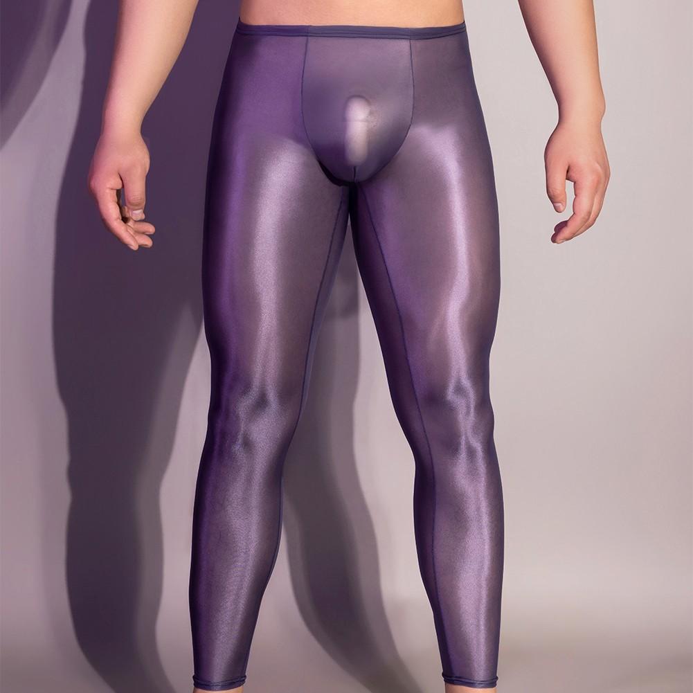 Leggings Shiny Leggings Mens Underwear See Through Sexy