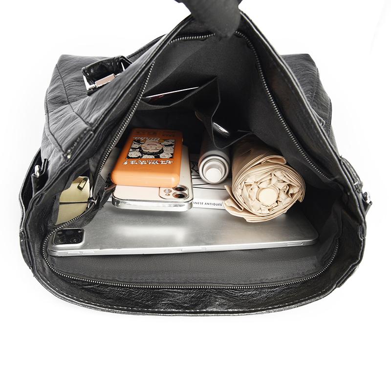 Vintage Leather Shoulder Crossbody Bag Tote Structured Leather Tote Bag with Adjustable Strap Women's Shoulder Bag for Daily Use