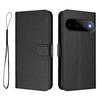 Wallet Case for Pixel - Leather/PU, Black, With Lanyard