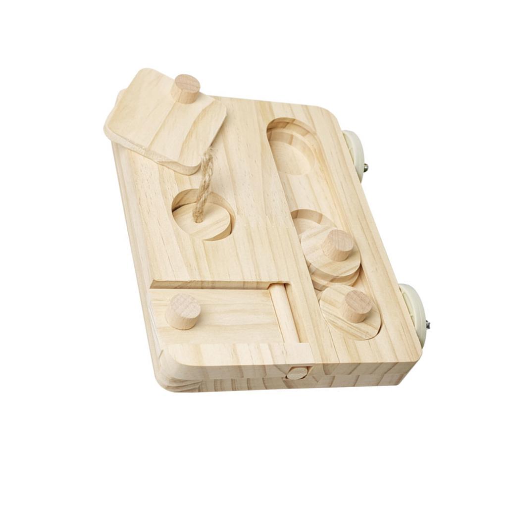 Interactive Bird Feeding Station With Movable Puzzle Toy And Food Compartments Parrots Foraging Platform Play Stand