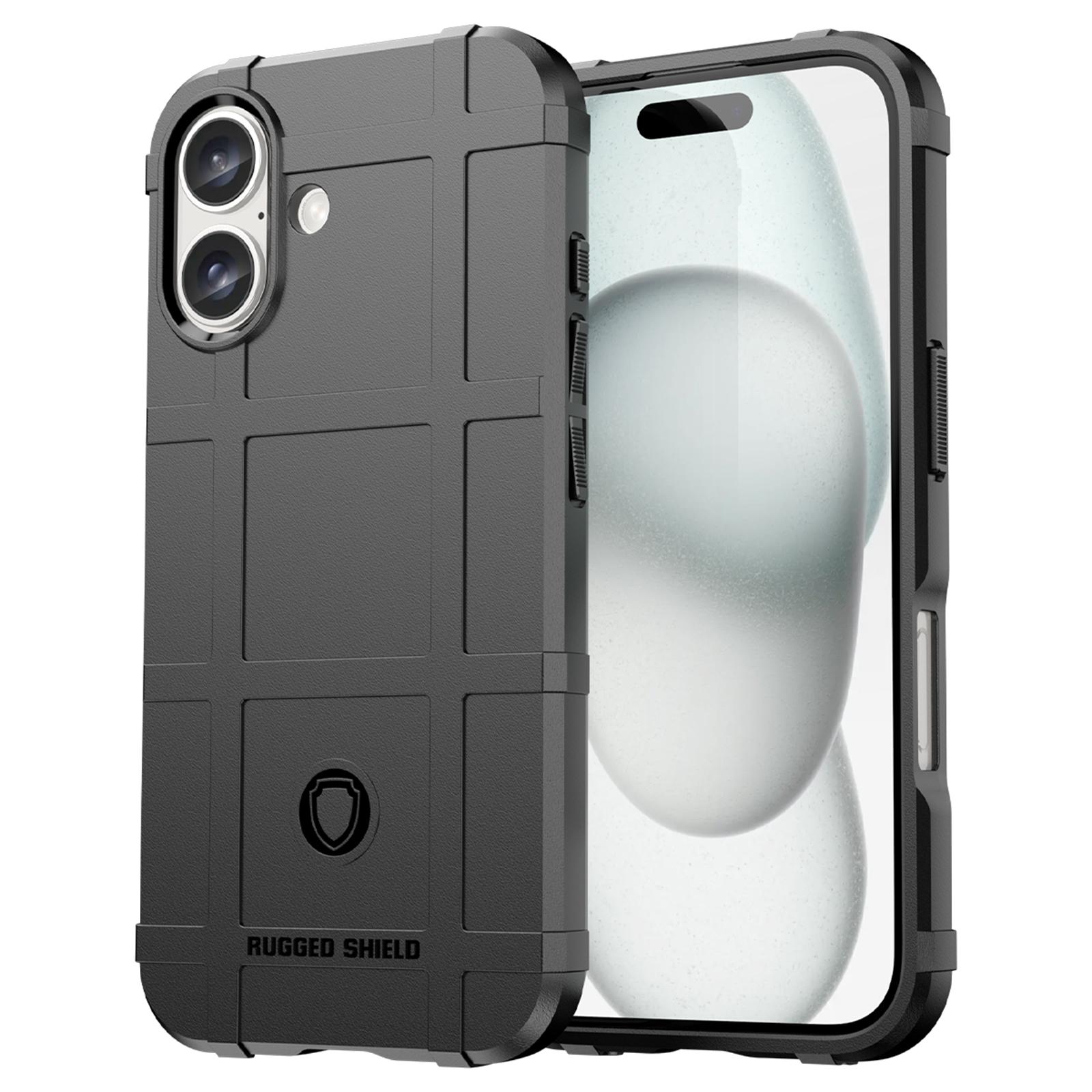 

For iPhone 16 Case Square Grid Texture Soft TPU Protective Phone Cover