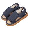 Caregiver Wide Adjustable Velcro Easy To Linen Slippers Weight Japanese Shoe [Euyqs] Slippers, Design, Closure, Wear, Unisex, (Navy, Adult, 23.5 Cm,