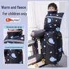 Electric Vehicle Winter Rear Seat Blanket: Fleece Lined, Extra Thick, Waterproof, Windproof, Parent-Child Style for Scooter