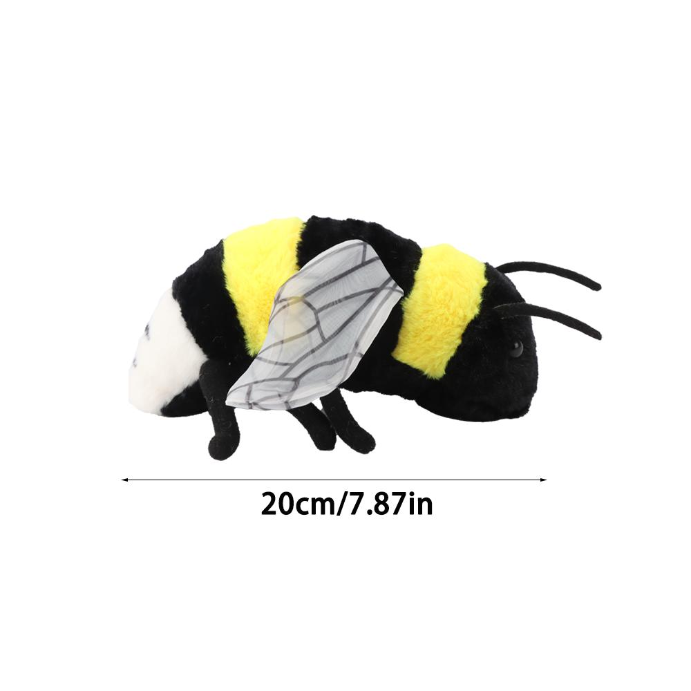 2 Sizes Lifelike Bee plush toy Soft Stuffed Cute Toy Insect Bee Plush Honeybee Ideal For Kids Insect Enthusiasts Home Decor
