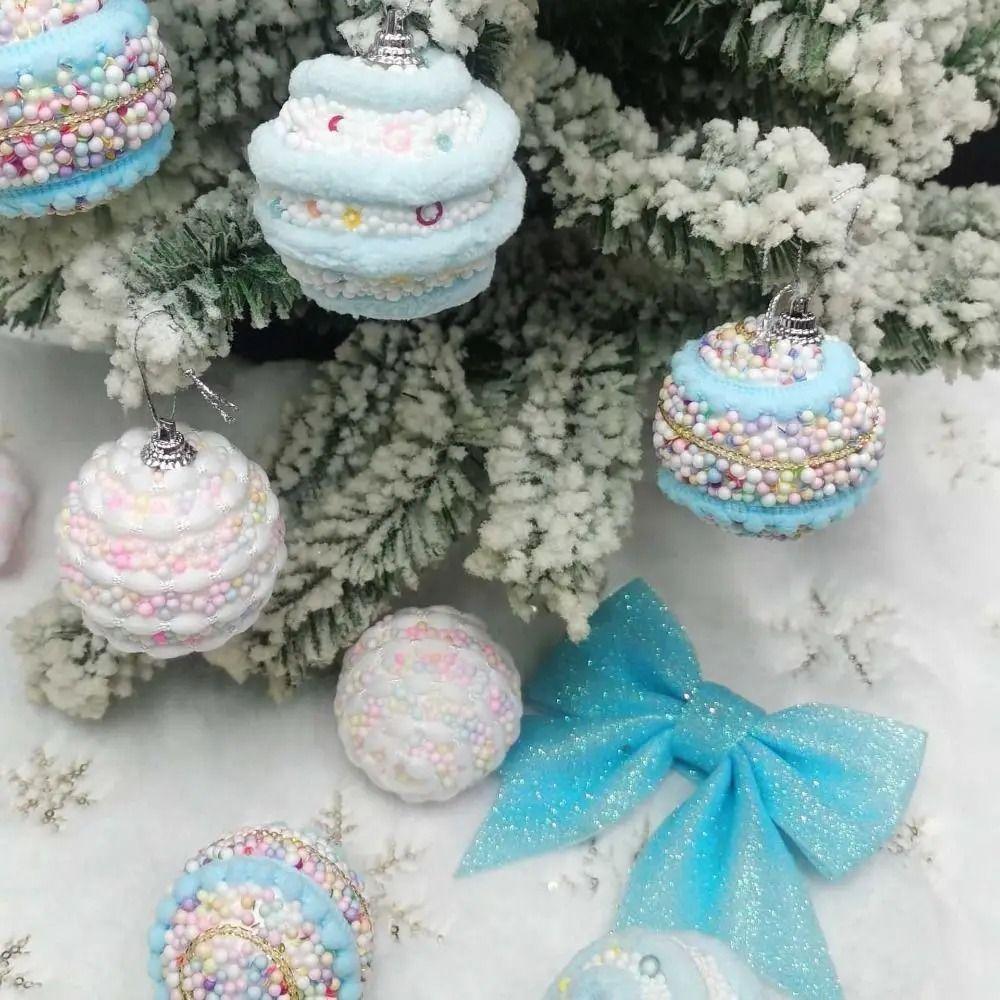 12Pcs Macaron Color Hanging Balls for Christmas Tree 6cm Christmas Spheres Pendant  Office