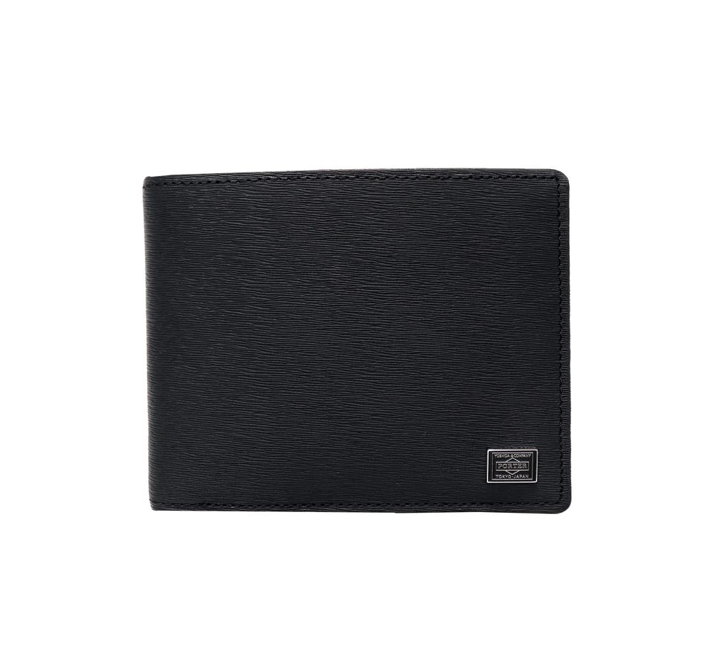 CURRENT Aktuální Peněženka Bifold Peněženka [Porter] (Pravá kůže, Černá)