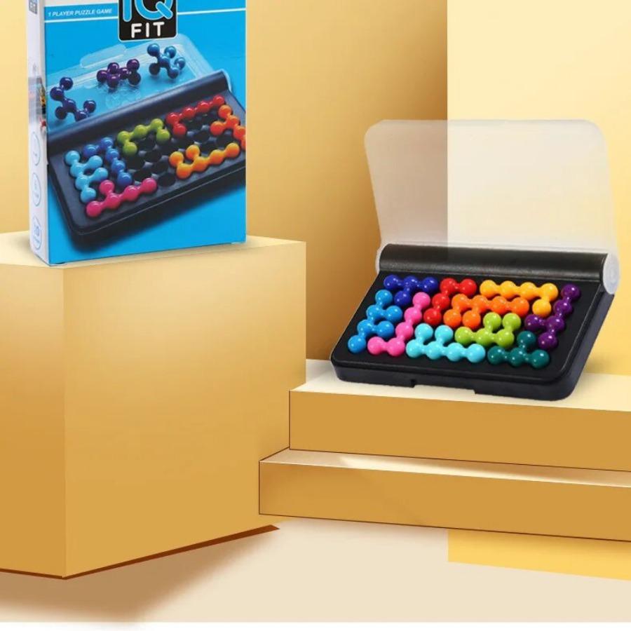 Kids IQ Toy 120 Challenges Fit 3D Puzzle Board Games Skill-Building Brain Game with Portable Case Toys Children Xmas Gift