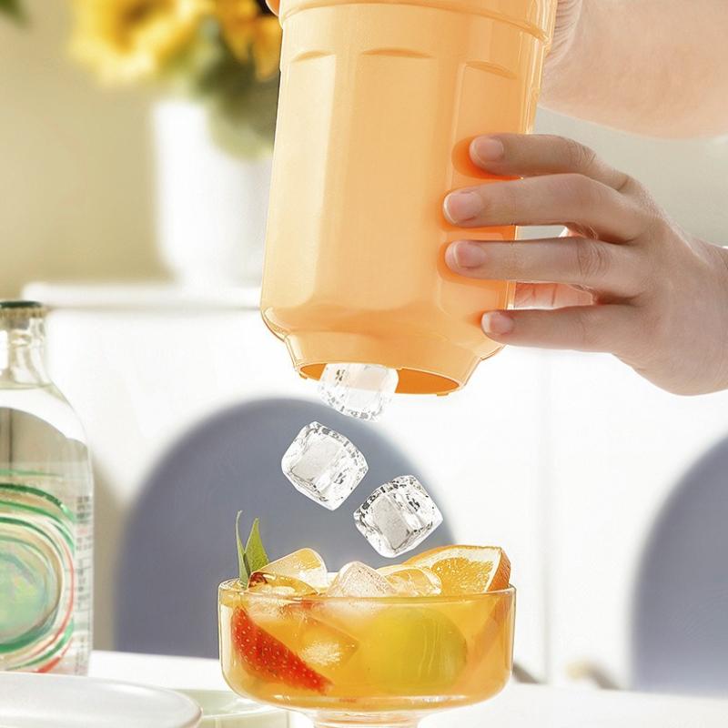 Ice Twister 30 Grids Square Reusable Ice Cube Mold Ice Tray with Rotatable Cup and Dust Cover for Drink, Juice, Whiskey