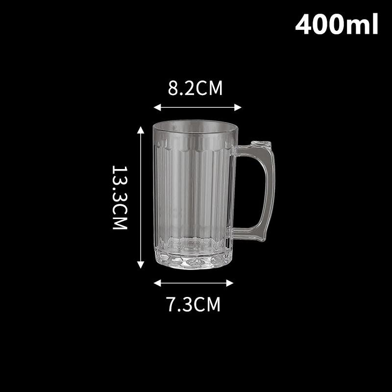 1Pcs 400Ml/600Ml Creative Transparent Acrylic Water Cup Large Capacity Anti-Fall Beer Cup Home Office Bar Tea Juice Coffee Mugs