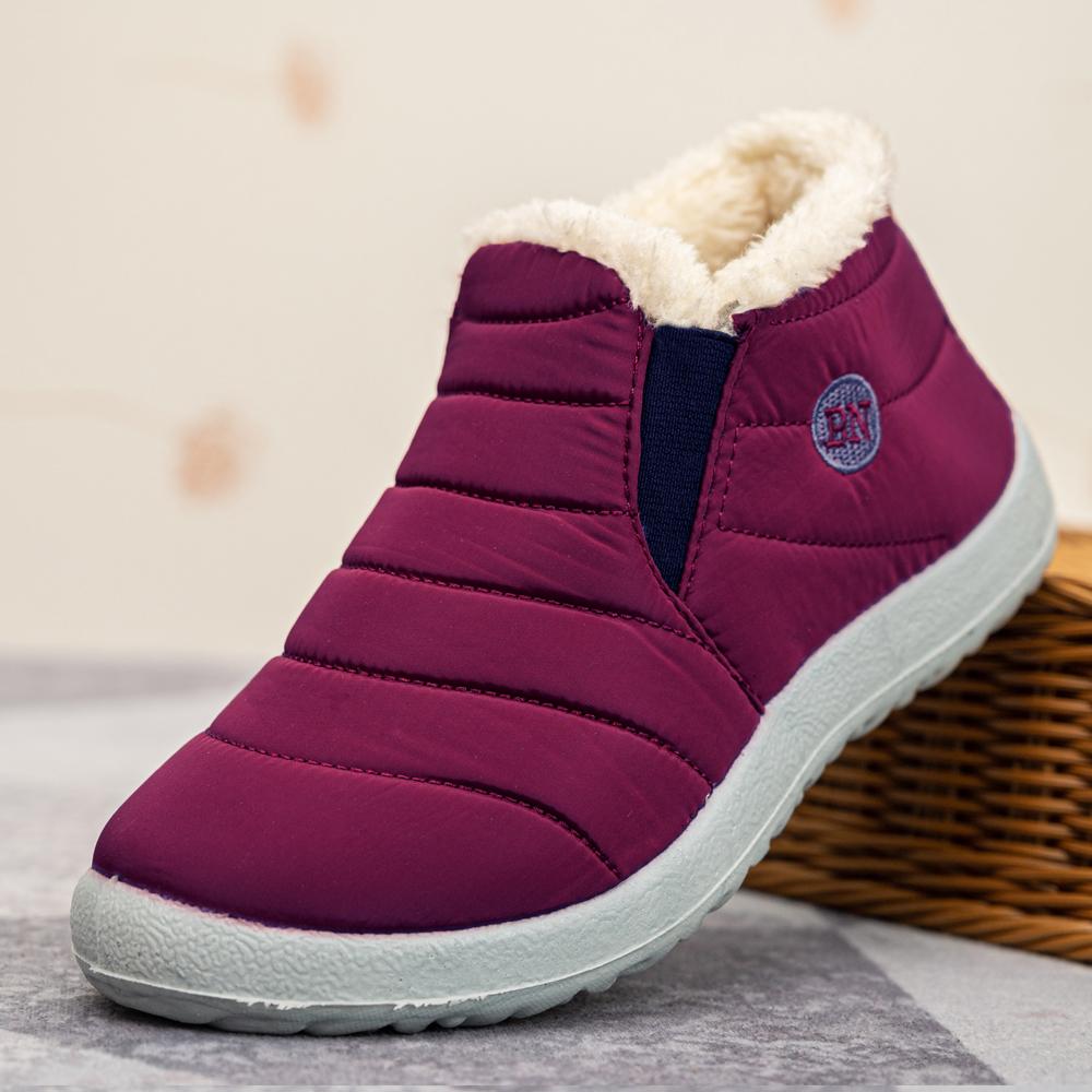 Pánské boty Vodotěsné zimní boty Lehké sněhule Teplé kožešiny Pánské boty Plus velikost 47 Unisex kotníkové boty Nazouvací boty pro volný čas