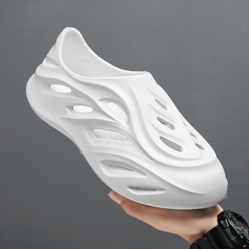 

Модные мужские сандалии Летние для отдыха Пляжные для отпуска Сандалии Обувь 2025 Новые Уличные кроссовки Мужские Удобные Повседневные Мягкие Трендовые Легкие 44-45 белый