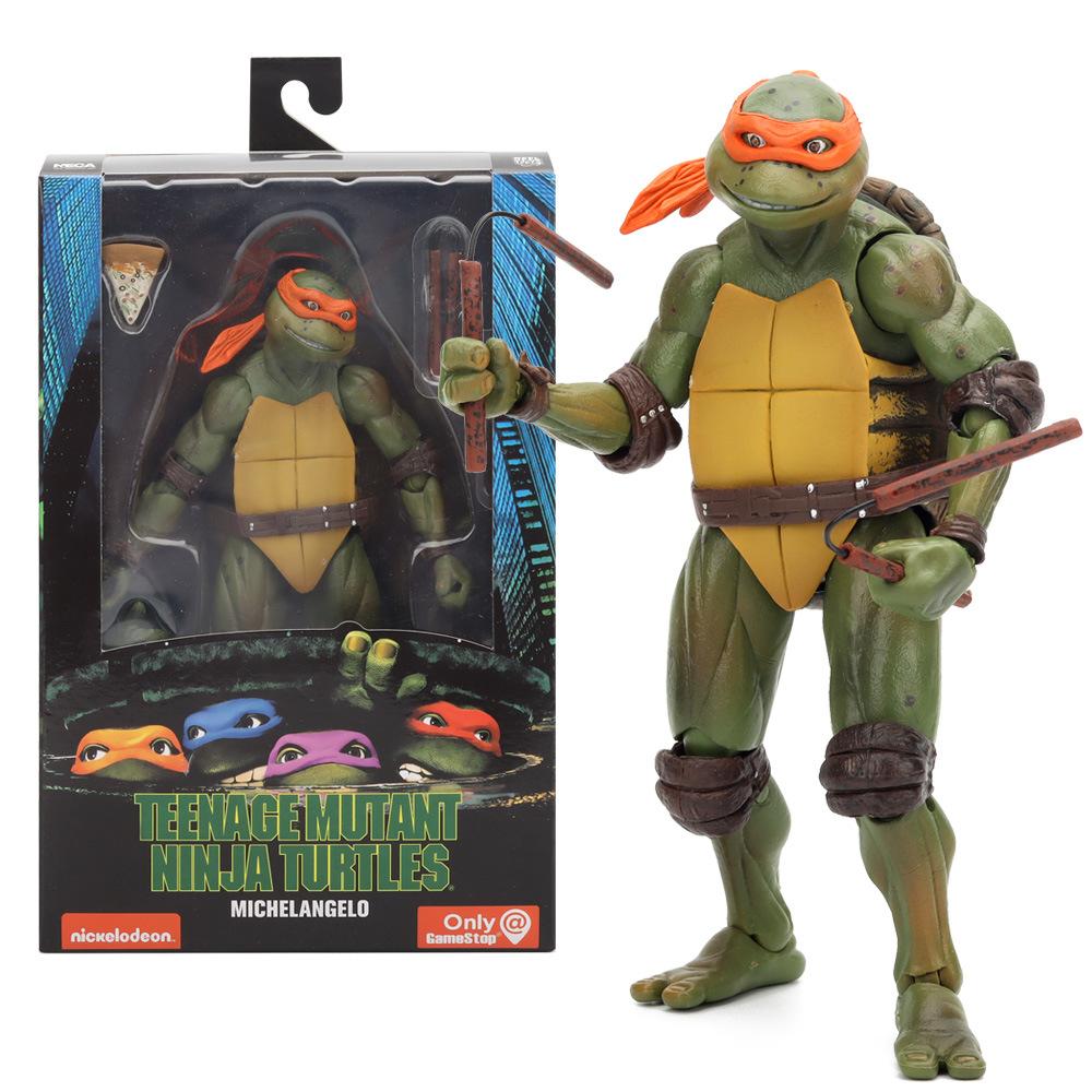 

NECA Черепашки-ніндзя TMNT Леонардо Рафаель Донателло Модель фігурки Черепаха Ніндзя Фільм Аніме Дитяча іграшка Лялька Подарунок D