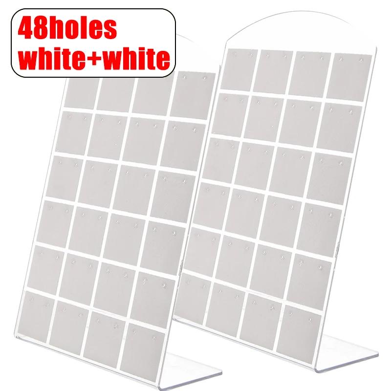 48/72 Holes Earring Jewelry Display Holder Mould Plastic Earrings Display Stand Storage Case Rack Stand Showcase Organizer Shelf