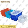 Tiger King Thickened Iron-Ear Perforated Plastic Turnover Crate