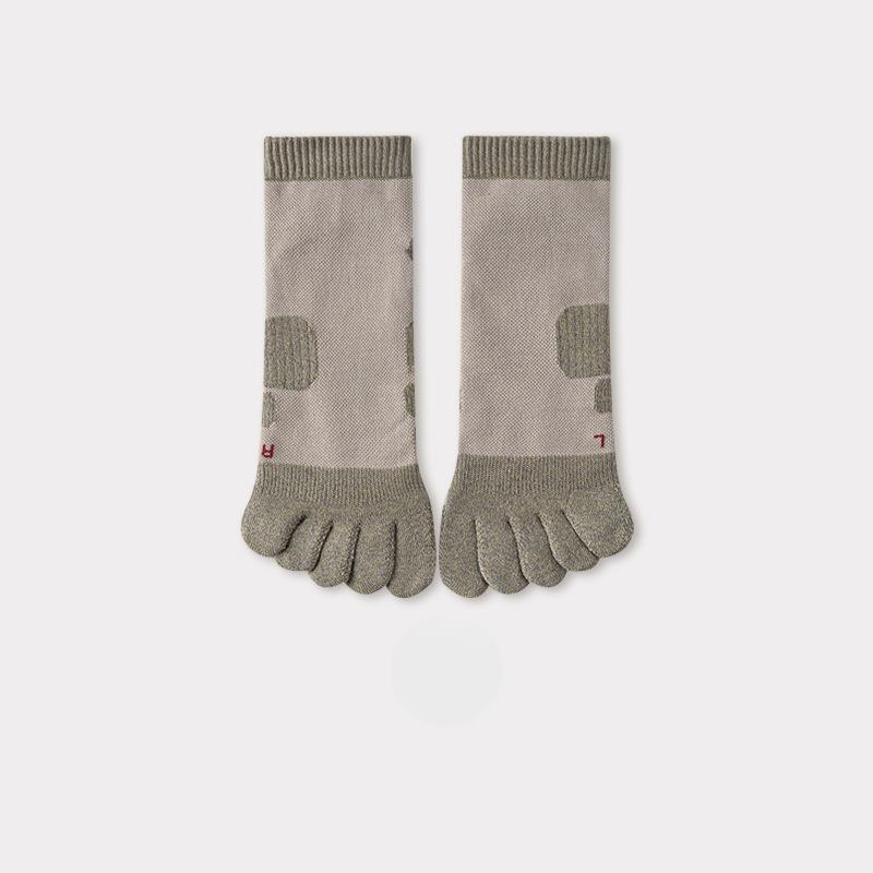 Terry Socks Men's Five Fingers Socks Towel Bottom Cotton Non-slip Anti-pilling Mesh Sweat Breathable Anti-odour Spring Socks