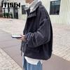 Herren Cord Baumwolljacke im Hongkong-Stil mit warmem Lammwollfutter und Stehkragen