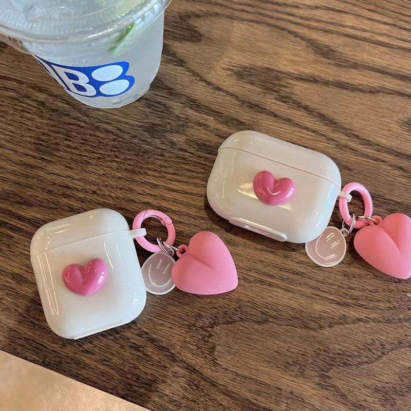 Airpods Pro Third Generation Protective Case Is Suitable For Airpods Second Generation Earphone Cover Simple Girl Love Silicone