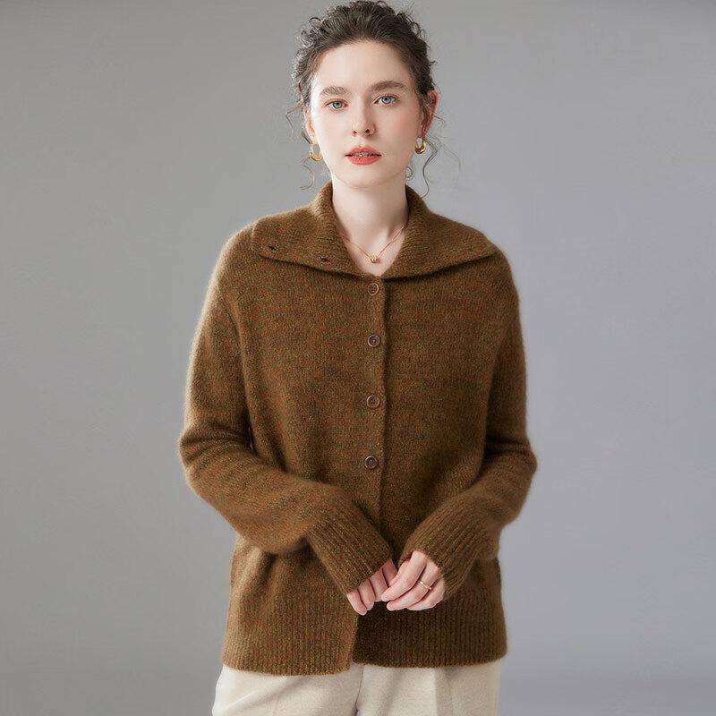 Fanzhen Women's Thick Cashmere Cardigan