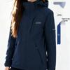 Fleece-Lined Waterproof Outdoor Shell Jacket with Logo: Autumn/Winter Work Uniform, 3-in-1 Design
