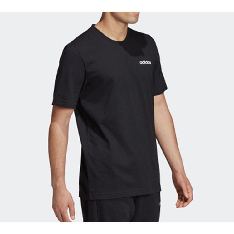 Adidas Essential Plain T-Shirt Men Tops Black DU0367