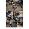 Outdoor Folding Multifunctional Tactical Table Camping X-type Flat Replacement IGT Tables Lightweight Double-layer Storage Rack