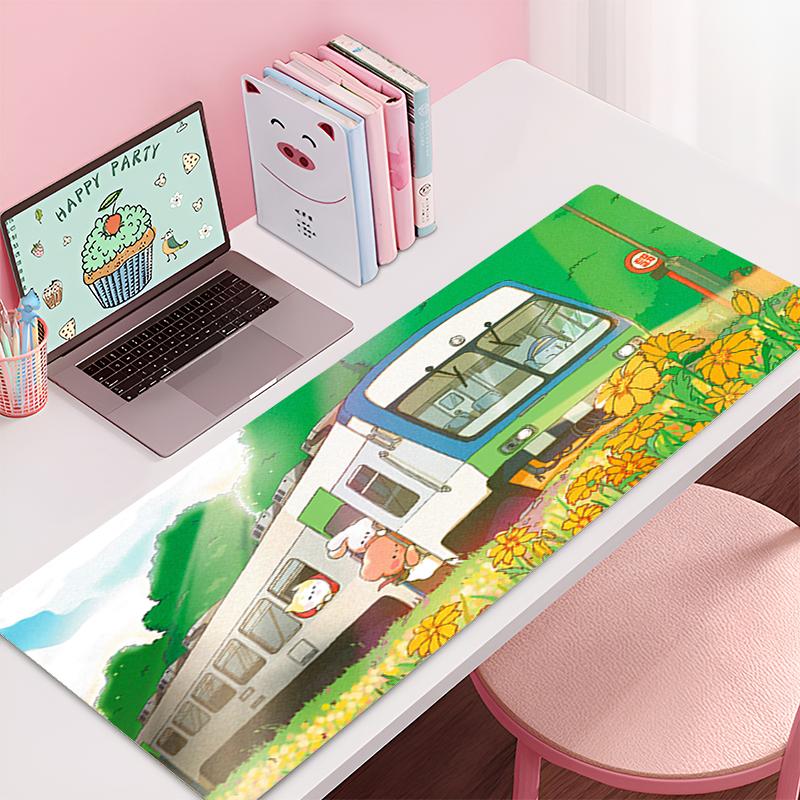 Anime Deskmat x Laptop Table Mat Cute Rabbit Rubber Accessories Gaming Mouse Mat Keyboard Carpet Mouse Pad Office Deskmat